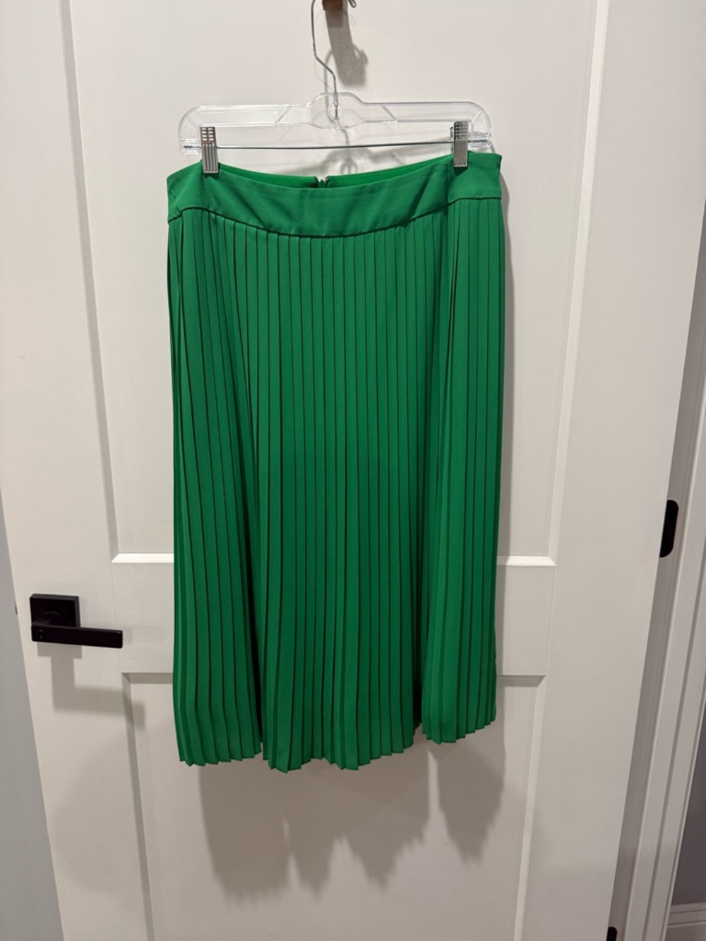 J. Crew Kelly Green Pleated Midi Skirt Size 14